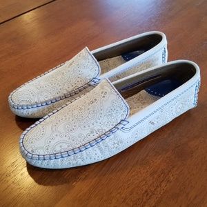 Robert Graham Off White Driving Loafers (Sz 10)